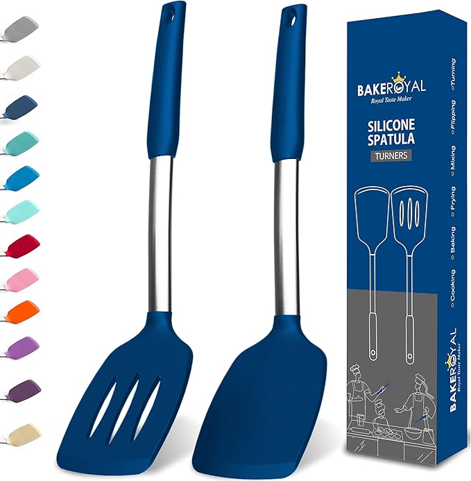 BakeRoyal Silicone Spatula Set by BAKEROYAL