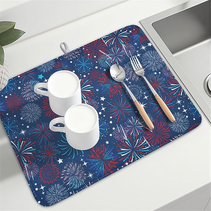 4th of July Patriotic Dish Drying Mat - Image 8