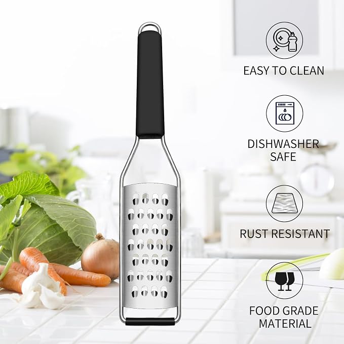 Cambom Cheese Grater Vegetable Shredder & Citrus Zester Lemon Zester - Image 5