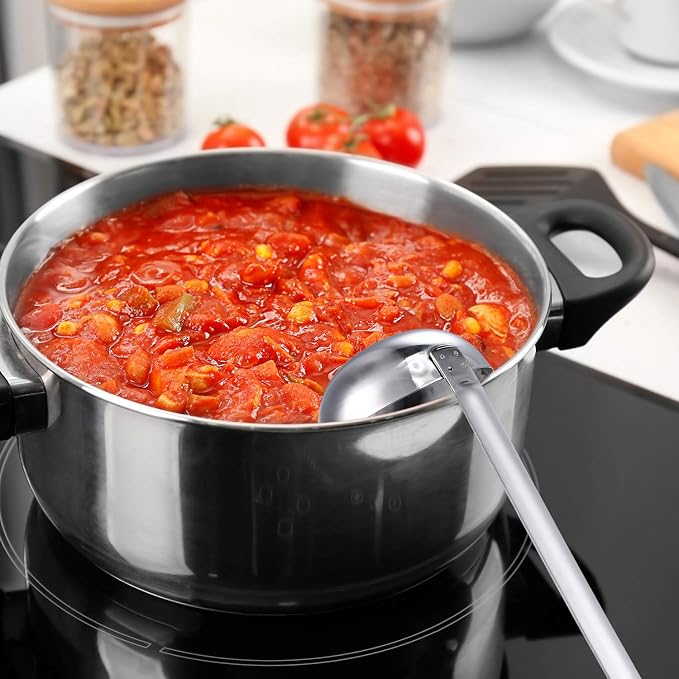 meekoo 3 Pieces Stainless Steel Ladle Soup Handle Ladle - Image 6