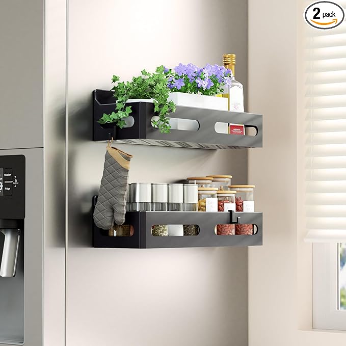 Sevenblue 2 Pack Strong Magnetic Spice Rack by Sevenblue
