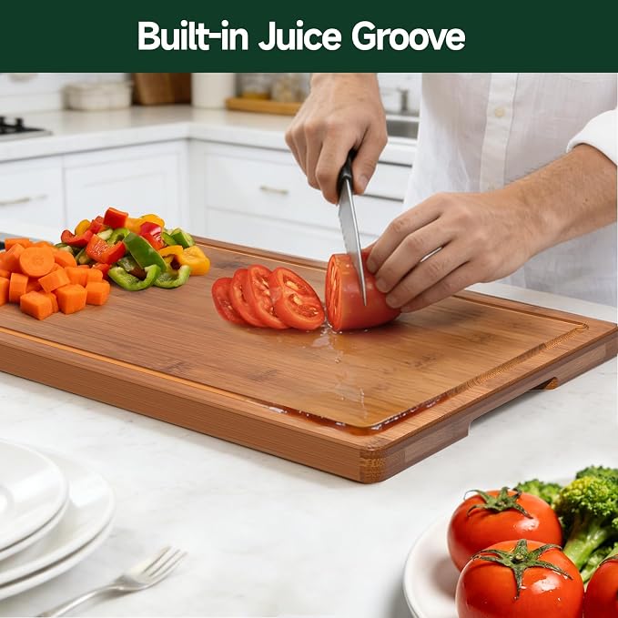 4-Piece Set Bamboo Cutting Board - Image 4