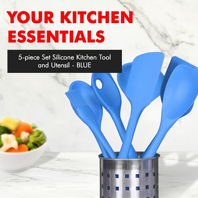 Chef Craft 42075 5 Piece Silicone Kitchen Tool and Utensil Set - Image 2