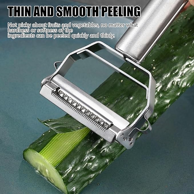 Multifunction Stainless Steel Julienne Peeler Vegetable Peeler Double Planing - Image 4