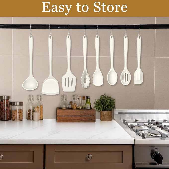 LIANYU 8Pcs Kitchen Cooking Utensils Set, Silicone Utensil Sets, Heat Resistant - Image 7