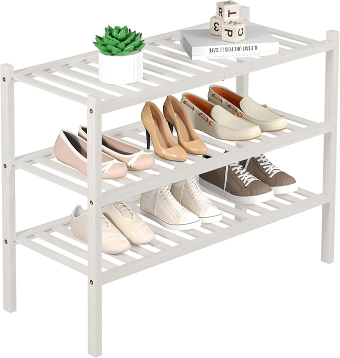 ROMGUAR CRAFT 3 Tier Bamboo Shoe Rack by ROMGUAR+CRAFT