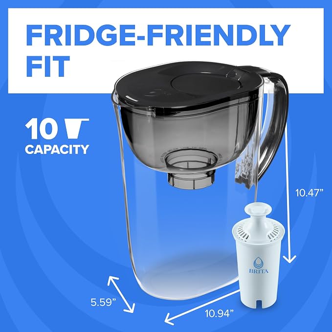 Brita Large 10 Cup Water Filter Pitcher, 1 BritaPlus Filter - Image 8