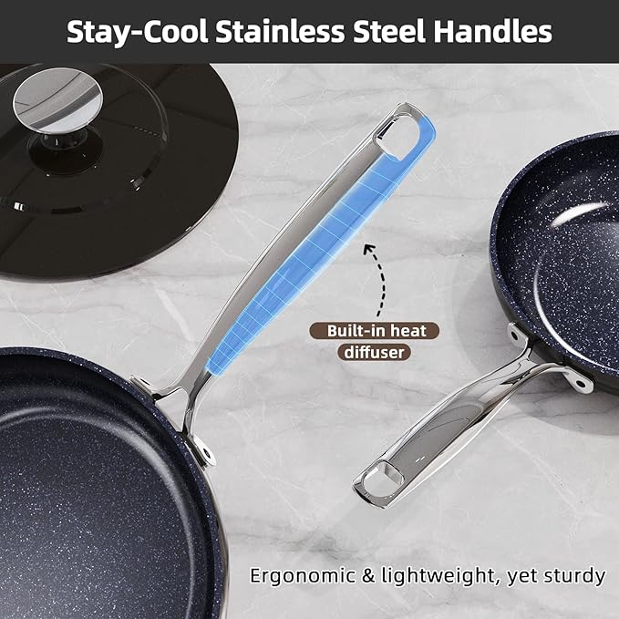 Nuwave Lux 13pc Forged Lightweight Cookware Set PFAS Free, Healthy G10 Duralon - Image 7