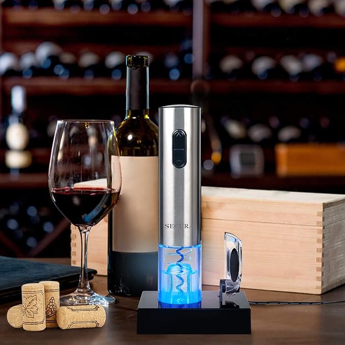 Secura Electric Wine Opener, Automatic Electric Wine Bottle Corkscrew Opener - Image 5