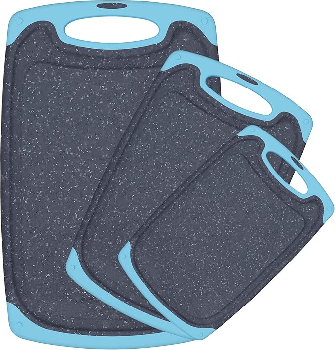 Plastic Cutting Board, 3 Pieces Dishwasher Safe Cutting Boards by Viretang