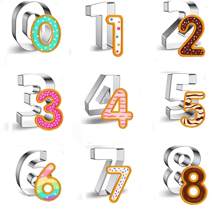 Number Cookie Cutter Tool Set, Birthday Party Decorations by Unknown