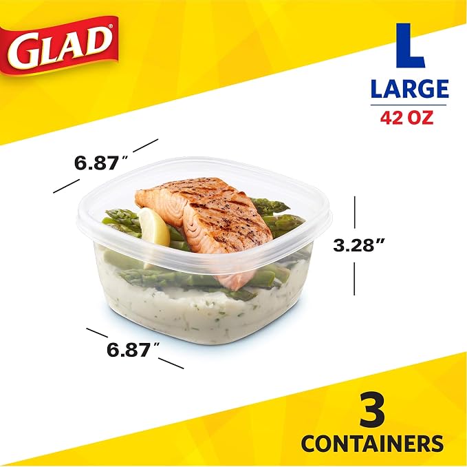 Glad GladWare Tall Entree Food Storage Containers - Image 2