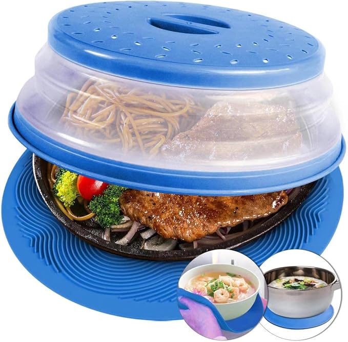 2 in 1, Aidacom Microwave Splatter Cover by AIDACOM