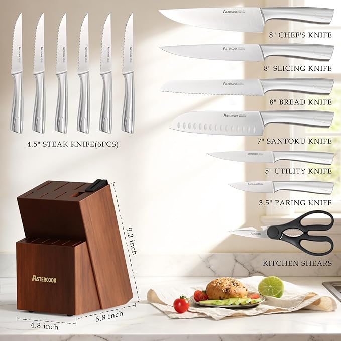 Astercook Knife Set, Kitchen Knives Set - Image 2