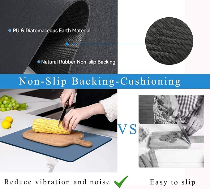 Dish Drying Mat for Kitchen Counter, Drying Mat for Dish Rack, Absorbent Hide - Image 6