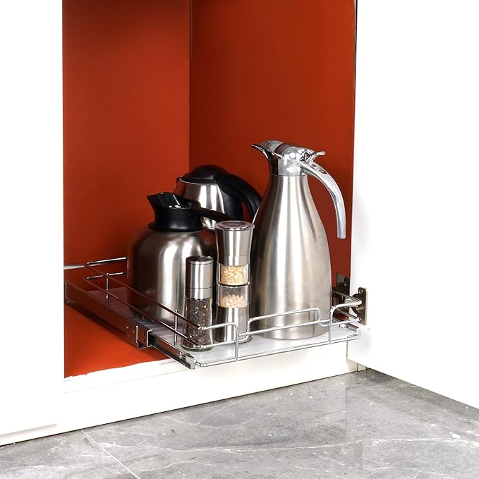VEVOR 12.5"Wx16.5"Dx3.5"H Pull Out Cabinet Organizer, Heavy Duty Slide Out - Image 8
