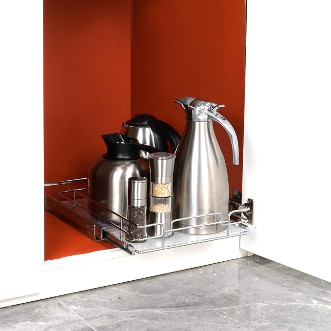 VEVOR 15.5" Wx21 Dx3.5 H Pull Out Cabinet Organizer, Heavy Duty Slide Out - Image 7