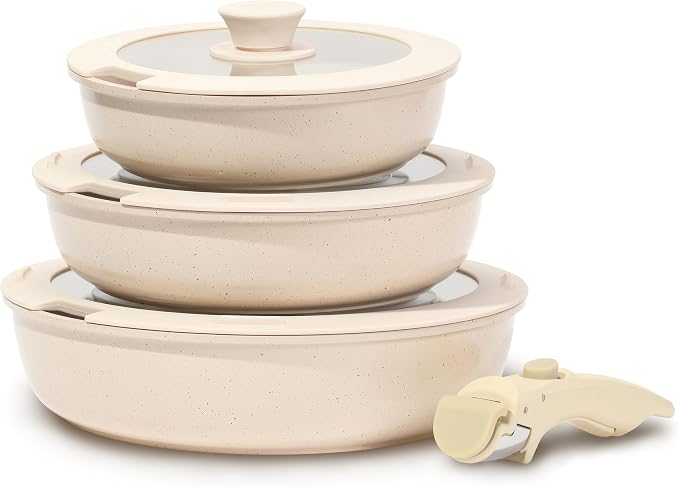 ESLITE LIFE Nonstick Ceramic Frying Pans Skillets Set by ESLITELIFE