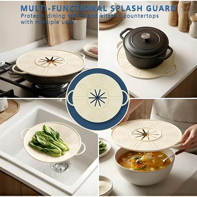 Silicone Splatter Screen for Frying Pans, Oil Splash Guard Cover - Image 7
