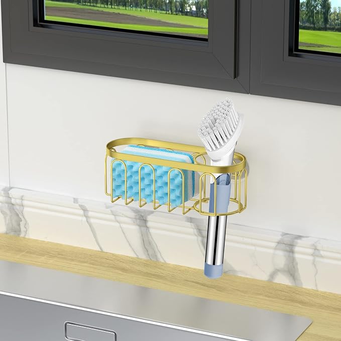 2-in-1 Sponge Holder for Kitchen Sink, Sink Caddy Kitchen Sink Organizer - Image 8