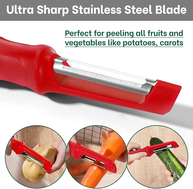 Beneno Swivel Vegetable Peeler, Razor-Sharp Smooth Peeling Potato Peelers - Image 4