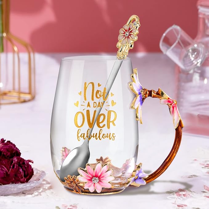 OEAGO Birthday Gifts for Women Mom Tea Cup Unique Friendship Mothers Gifts for - Image 6