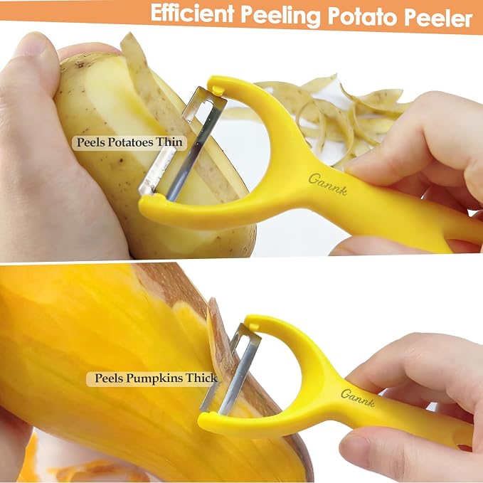 GANNK Vegetable Potato Peelers for Kitchen, Y Peeler for Apple Fruit Carrot - Image 2