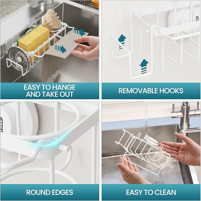 TAILI 4-in-1 Sponge Holder for Kitchen Sink - Image 5