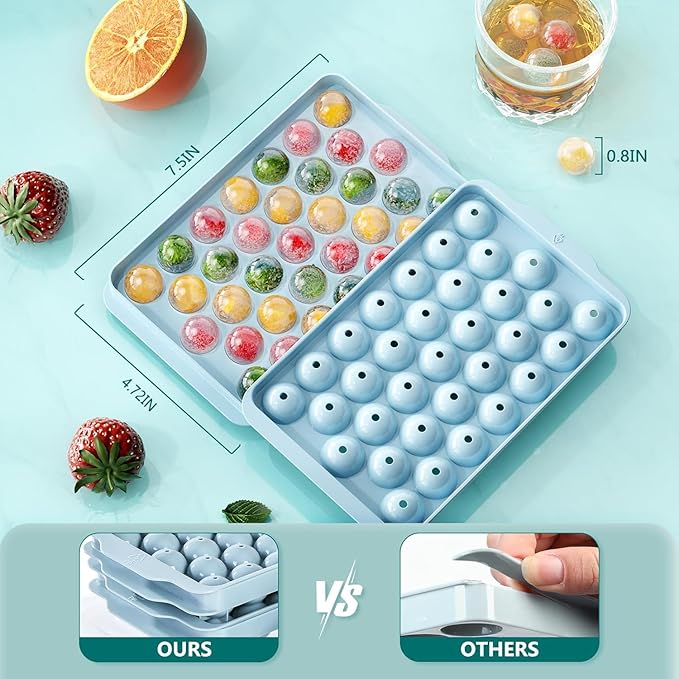 Optish 3 Pack Ice Trays for Freezer, Round Ice Cube Mold, Circle Ice Maker for - Image 2