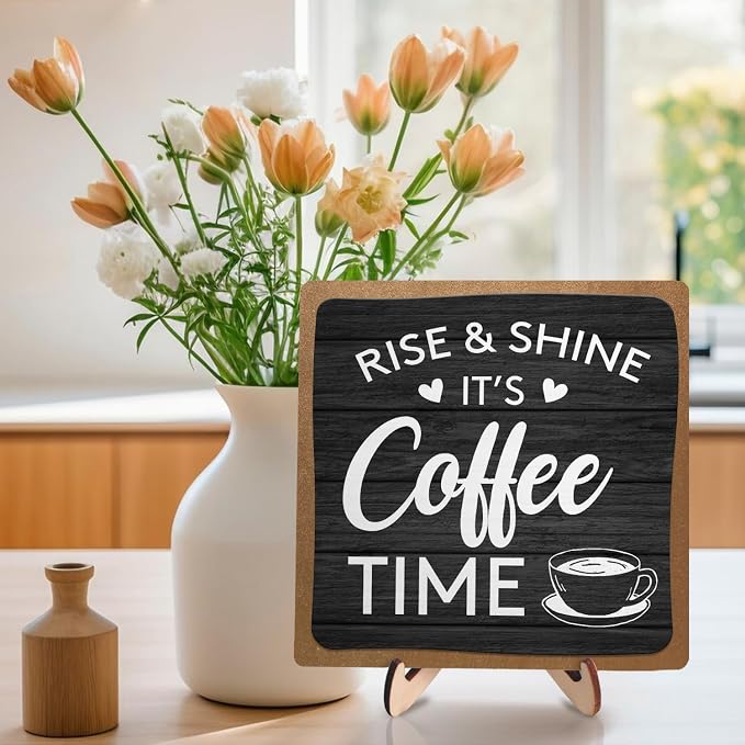 Coffee Bar Decor Sign, Coffee Bar Accessories, Funny Coffee Bar Desk Decor - Image 4