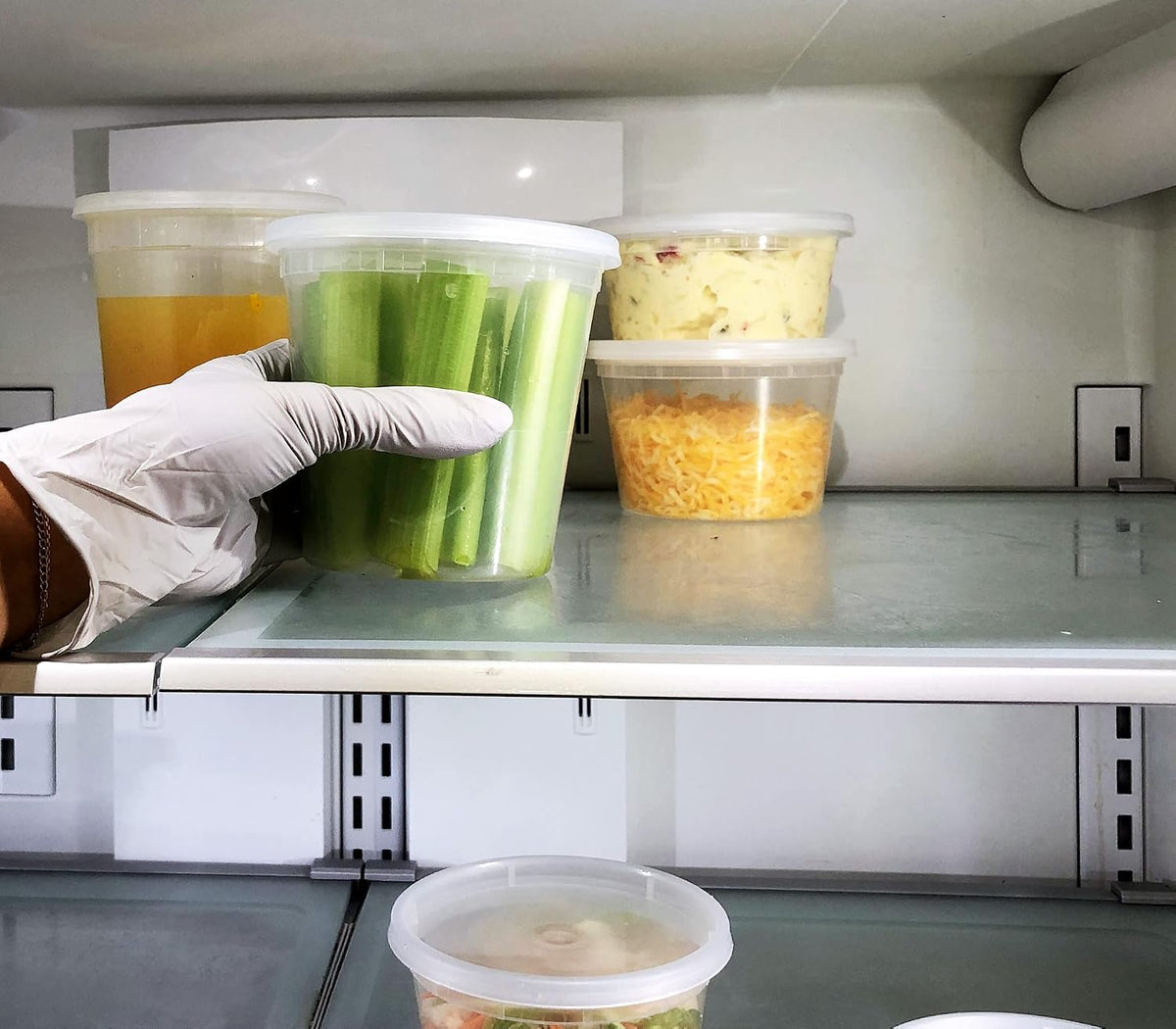 8 oz [15 Pack] BPA Free Plastic Deli Food Storage Containers with Lids