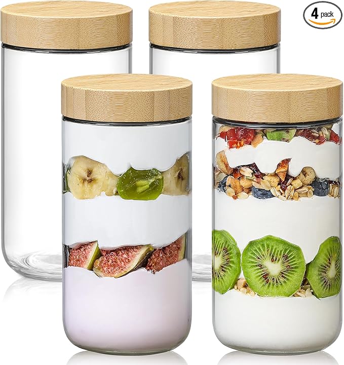NETANY 4-pack 24oz Glass jars by NETANY