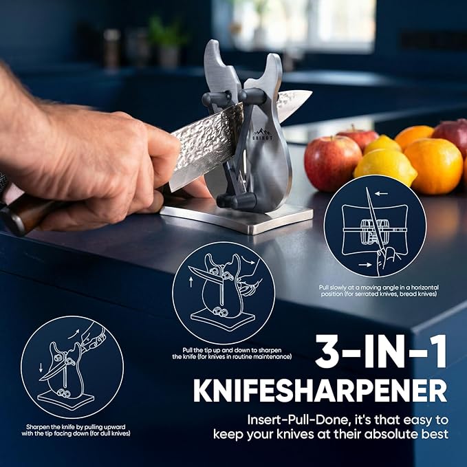 VQ-5 Professional Knife Sharpener | 3-Action Streamlined Guitar Design - Image 3