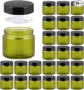 2oz Jars with Lids, HOA Kinh 24 Pack Green Frosted Glass Jars with Lids Empty by HoaKinh