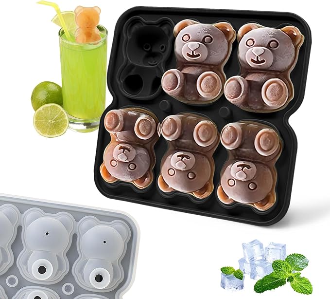 3D Bear Ice Cube Mold, Large Ice Cube Tray by Loyzcy