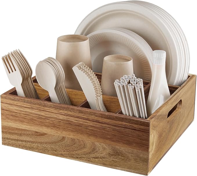 ALELION Acacia Wood Utensil Holder by ALELION