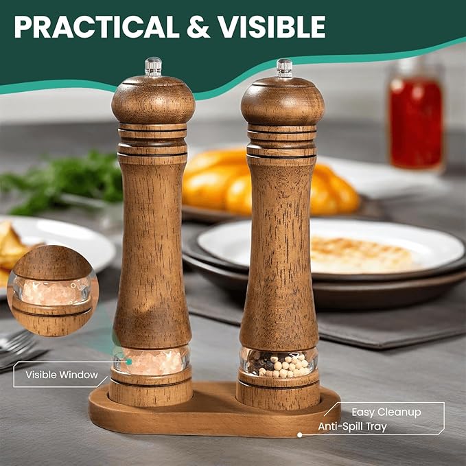 2-Piece Salt and Pepper Grinder Set - Image 2