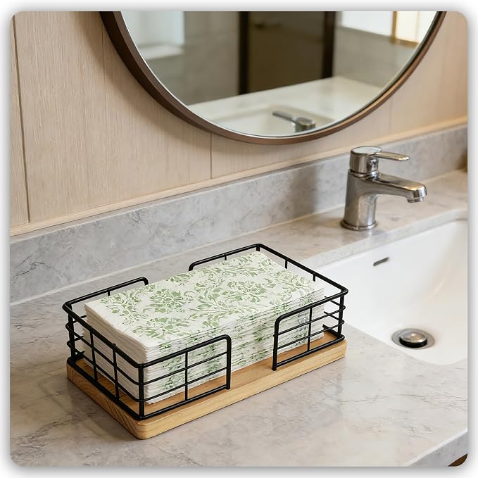 Kordory Wooden Guest Towel Holder Tray - Image 5