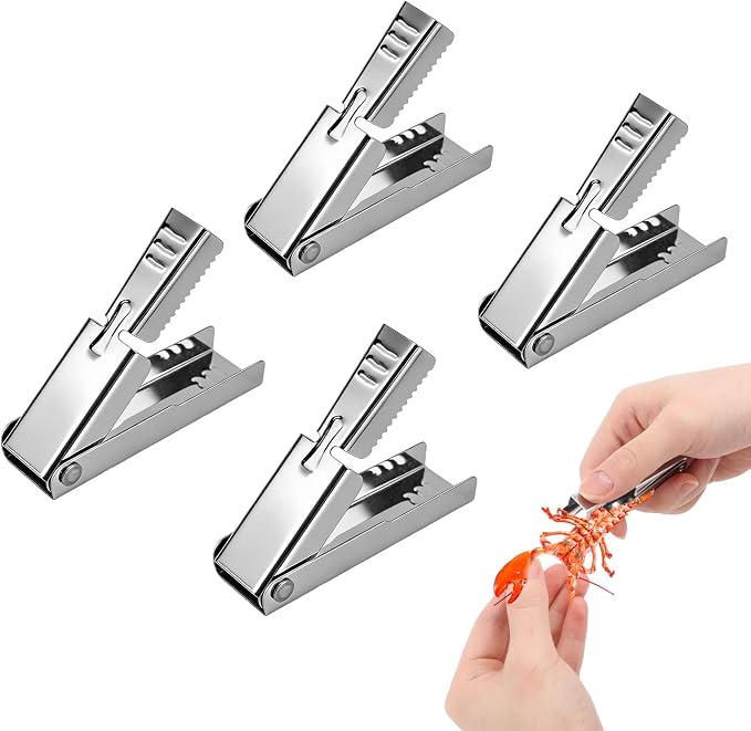 4pcs Crawfish Peeler Tool, Non-Slip Design Stainless Steel Shrimp & Crayfish by Unknown