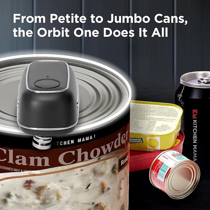 Kitchen Mama Orbit One Rechargeable Electric Can Opener: Hands-free, USB-C - Image 4