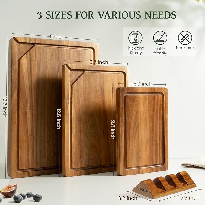 Kikcoin Acacia Wood Cutting Boards - Image 2