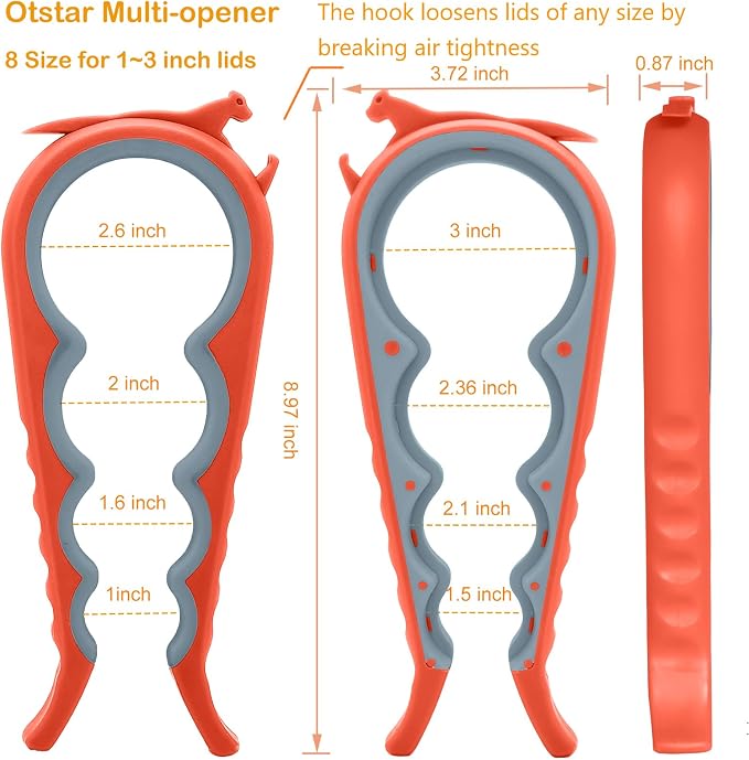Otstar Jar Opener Bottle Opener and Can Opener - Image 2