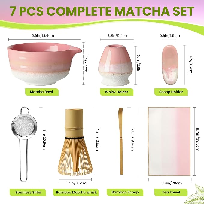 Matcha Whisk Set, Ceramic Matcha Kit Desert Style, Matcha Whisk and Bowl - Image 5