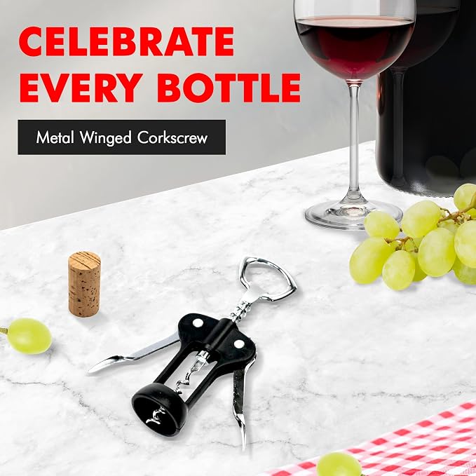 Chef Craft Select Metal Winged Corkscrew, 6.5 inch - Image 2