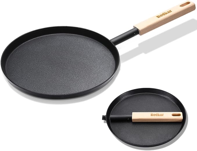 bodkar 8-inch Frying Pan Skillet Flat Crepe Pan, Lightweight Grill Pan - Image 3