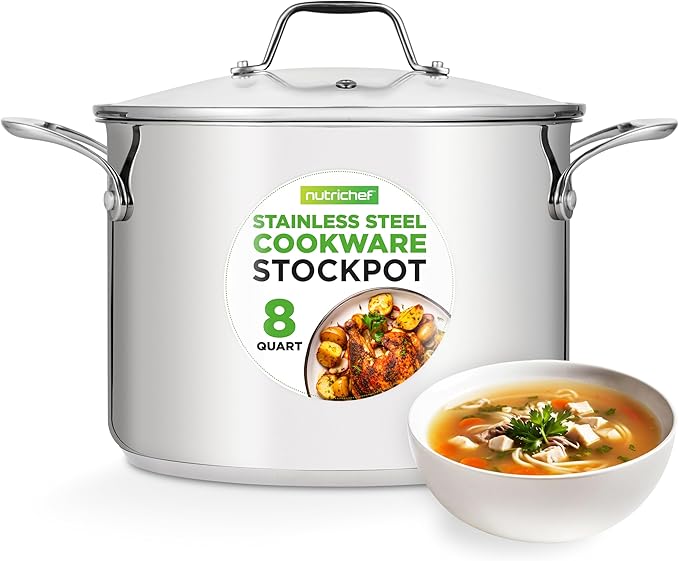 NutriChef 8-Quart Stainless Steel Stock Pot by NutriChef%E2%84%A2Kitchen