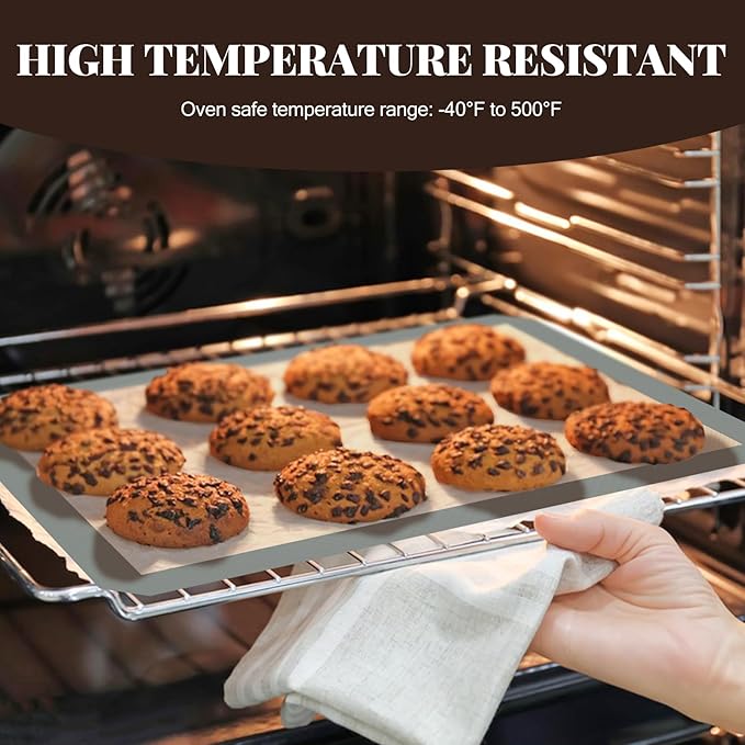 Silicone Baking Mat, 3 Pack Reusable Baking Sheet, Non-Stick ＆ Food Safe - Image 5