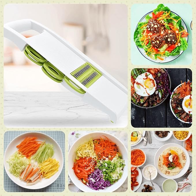 NACOLUS 5 in 1 Mandoline Slicer Vegetable Slicer Mandolin Multi Blade Potato - Image 8