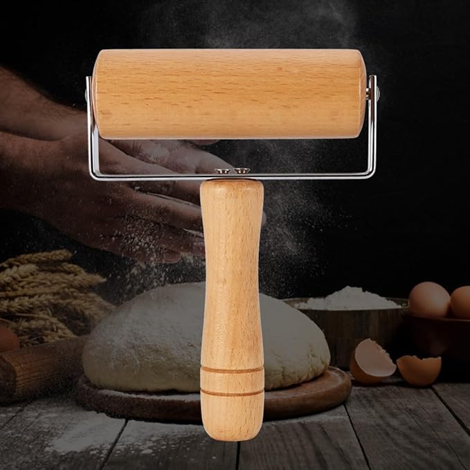 Small Rolling Pin, Wooden Dough Roller, Non-Stick Pizza Roller, T Type Rolling - Image 8