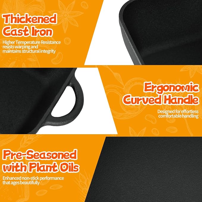 Oval Cast Iron Dutch Oven for Bread Baking, 6.35Qt Bread Baking Pan - Image 4